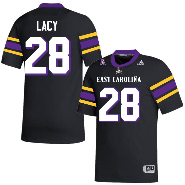 #28 DeJuan Lacy ECU Jersey,East Carolina Pirates #28 DeJuan Lacy Jersey Youth College-Black
